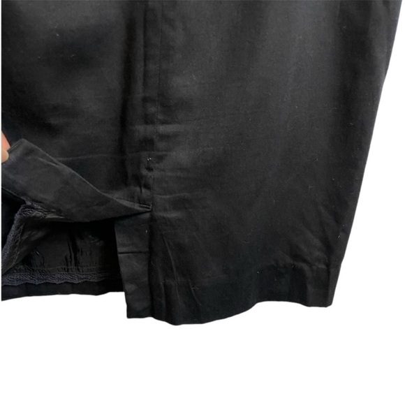 Floreat Black Paisley Paths Embroidered Pencil Skirt Baroque Folk Scroll SZ 4 - Picture 9 of 13